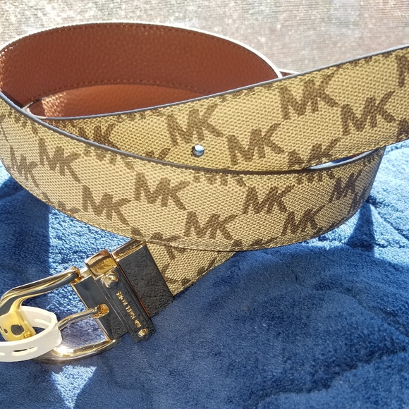 michael kors denim belt